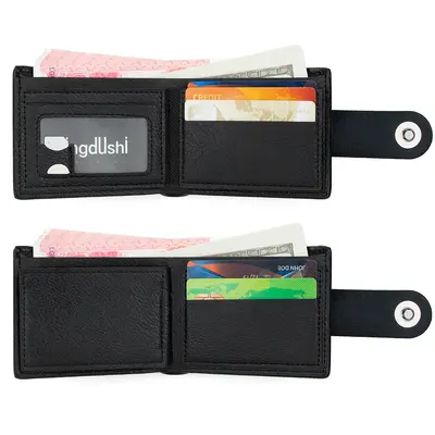 Men's Short Retro Multifunctional Wallet with Magnetic Snap and Multi-Card Slots - 3