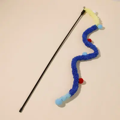 Bell Plush Stick Interactive Cat Teaser Wand - 7