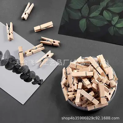 Ahşap renk küçük ahşap klip diy fotoğraf klip ahşap klip sabit klip masif ahşap zanaat giyim dekorasyon ekran klipsi - 4