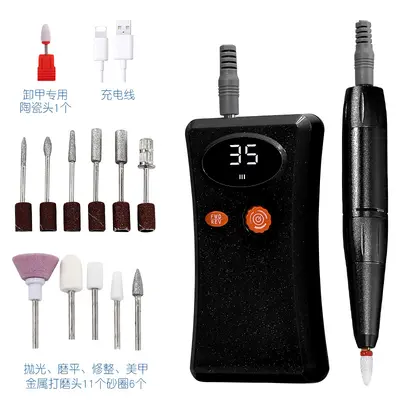 Rechargeable nail polisher 35,000 rpm with display professional electric nail drill machine nail polisher - 11