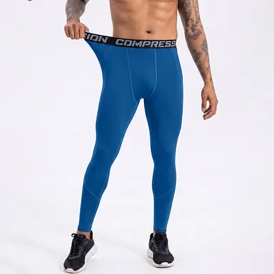 Men's Breathable Quick-Dry High-Stretch Compression Sports Tights - 9