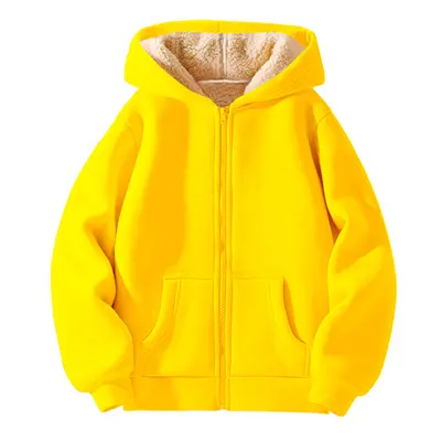 Kinder-Winterjacke mit Fleece-Futter und Lammfell-Optik