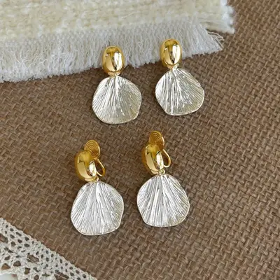 Kulak Klipsi Kadın Piercing Yok Premium Retro Küpe