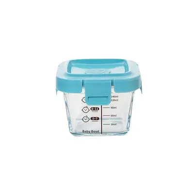 Hochborosilikat-Glas-Babybrei-Aufbewahrungsbox, Kinderschüssel, versiegelt, lagerfähig, hitzebeständig, hochtemperaturbeständig, mikrowellenfest, verdickt - 6