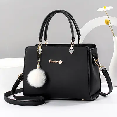 Women's Crossbody PU Leather Square Bag with Chain Strap - 2