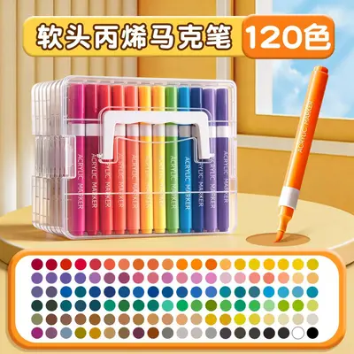 Acrylmarker-Set 24 Farben wasserfest für Schüler - 12