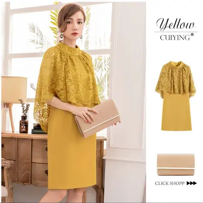 Herbst-/Winterkleid mit Spitzenumhang, Stehkragen, Modell 88101