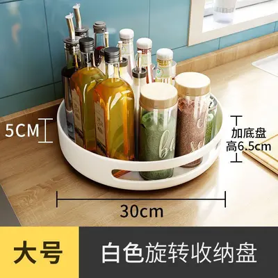 Rotating kitchen spice rack multi-layer countertop spice rack kitchen spice box rotating tray removable - 9