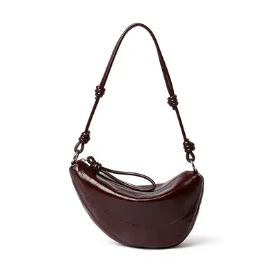 Genuine Cowhide Leather Women's Bag, Oiled Leather, Shoulder and Crossbody - 12