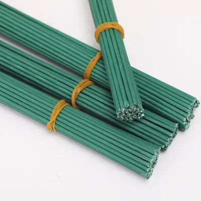 Yapay Çiçek Sapı 2 Numara Demir Tel, DIY El Yapımı Yeşil Sahte Çiçek Sapı - 8