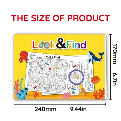 Look and Find Children's Quiet Book, Concentration Coloring Book - 6