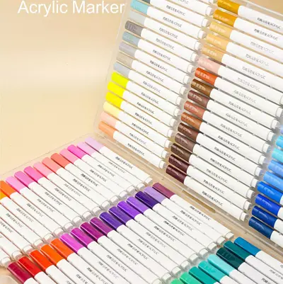 Acryl-Markerstift 100er-Set, Dreieckform