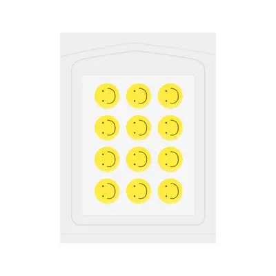 Smiley Face Hydrocolloid Acne Patches, Concealing Acne Pimple Stickers - 6