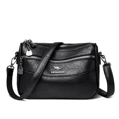 Women's Single-Shoulder Bag, Large Capacity, Multiple Zippers - 6
