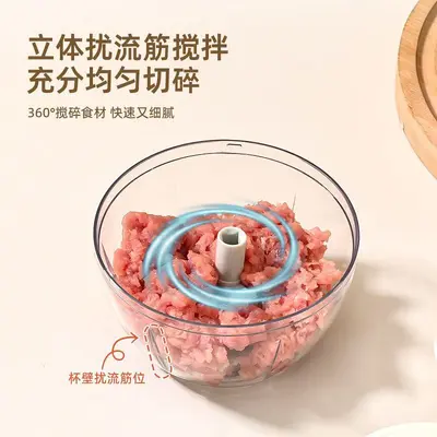家用切菜器蒜泥搅蒜机小型捣蒜末切辣椒打果泥宝宝辅食料理机