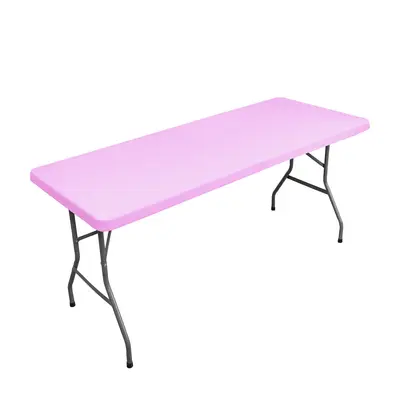 Grenzüberschreitende elastische Tischdecke Halbpaket-Tischdecke einfache Uni-Farbe waschbar Outdoor-Elastik-Milchseide-Tischdecke versandbereit - 11