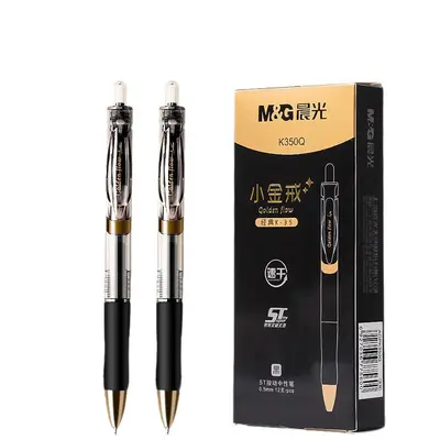 M&G K35 Retractable Ballpoint Pen, 0.5mm ST Tip, Quick-Drying