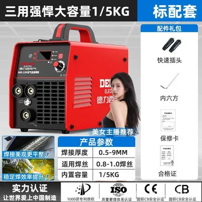 Delixi 220V Multifunction Gasless Welding Machine, Portable, Industrial Grade - 12