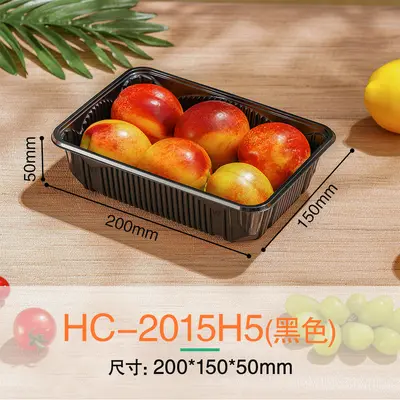 Einweg-Obst-Verpackungsbox mit Deckel, Frischgemüse-Kunststoffverpackungsbox, PET-Lebensmittelqualität, transparente Obstschnittbox - 5