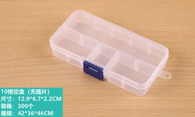 Bölmeli plastik saklama kutusu 10 15 24 36 bölmeli şeffaf donanım düğmeleri olta takımı aksesuarları ambalaj mücevher kutusu - 10