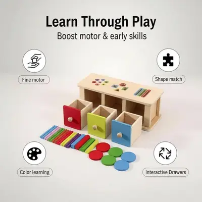 DOWMOO Montessori ahşap oyuncak, erken eğitim, düşünme eğitimi