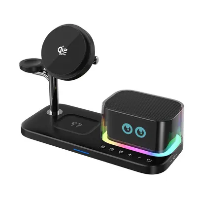 Smart AI Speaker with Qi2 25W Cooling Wireless Charger, 5-in-1 Magnetic - 8