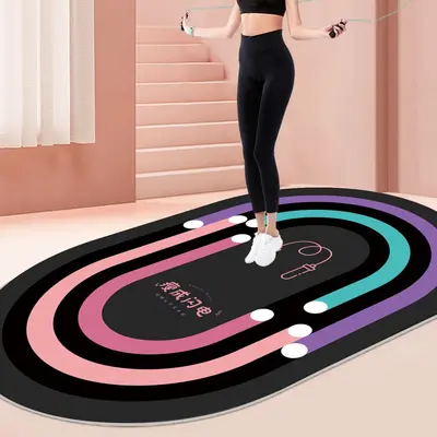 Thick Anti-Slip Shock-Absorbing Silent Yoga and Fitness Mat for Home Use - 4