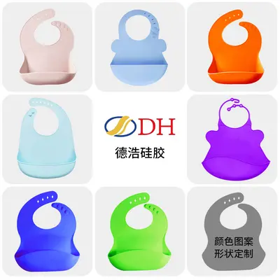 Baby silicone bib, food-grade, soft