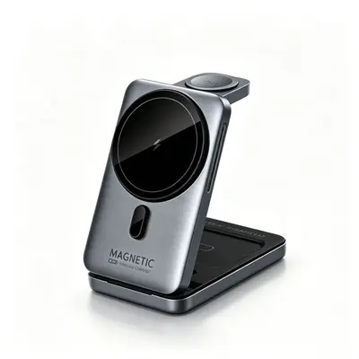 Magnetic Foldable 3-in-1 Wireless Charger for Apple and Android, with Stand - 7