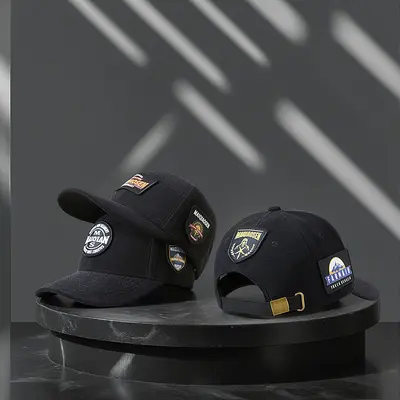 Spring Sun Protection Baseball Cap with Magic Tape Self-Adhesive Duck Billed Cap Advertising Cap Competition Team Event Promotional DIY Cap