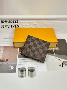 60223 Erkek Kısa Cüzdan Deri İki Katlı Ekose Desenli Çok Kartlık - 5
