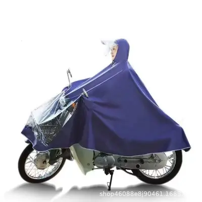 Vergrößerte Fahrrad-Regenponcho Vollschutz - 7