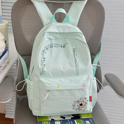 Neue grenzüberschreitende Freizeit-Trend-Rucksack mit Blumenmuster hochwertige leichte Schultasche großes Fassungsvermögen beliebter Campus-Rucksack - 11