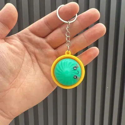 Simülasyon Baozi Anahtarlık, Sevimli Çanta Askı Süsü
