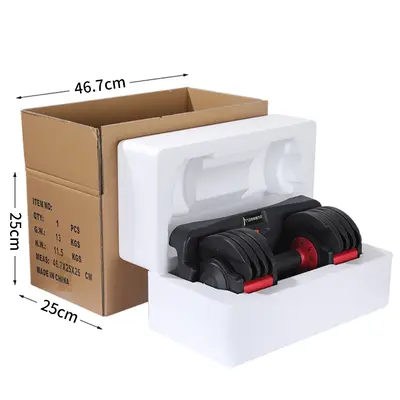 9 Seviye Ayarlanabilir İç Dönerli Kavrama Dumbbells Seti 11.5 kg Orta Ayarlı 25 lb Çapraz Sınır - 5