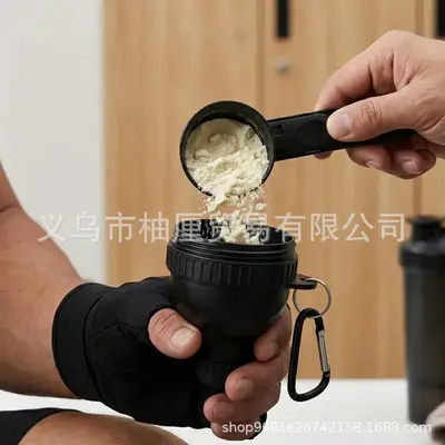 Mini Portable Protein Powder Funnel with Scoop - 4