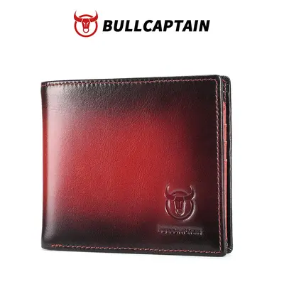 Men's Genuine Leather Short Wallet, Anti-Theft, Multi-Card Slots, Soft Cowhide - 7