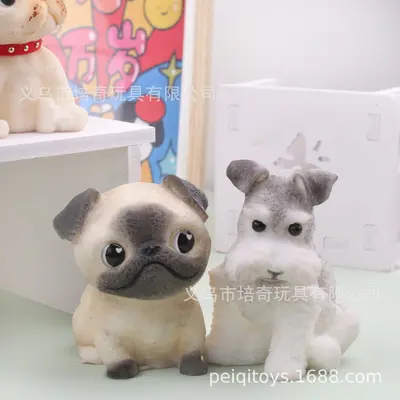 Creative High-Looks Pet Big Dog Squeeze Toy Pug Shape Cross-Border Hot-Selling Factory Direct Sale Stress Relief Toy