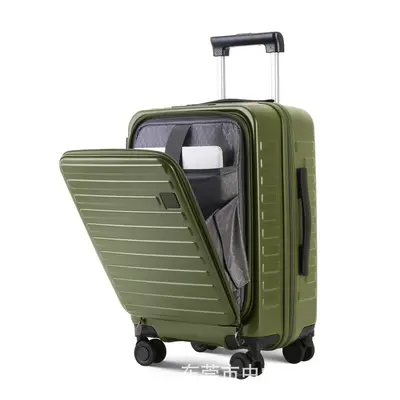 Export New High-End Front-Opening Luggage 20-inch PC Trolley Case Large Capacity Carry-On Suitcase Silent Wheel Travel Luggage - 3