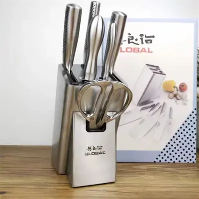 Global Yoshikawa Stainless Steel Knife Set, 6-Piece
