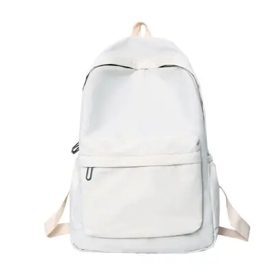Women's Daily Backpack, Solid Colour, Large Capacity School and Travel Bag - 8