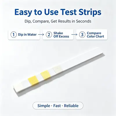 Havuz test kağıdı 4'ü 1 arada, pH ve su kalitesi test şeridi