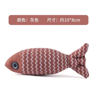 Catnip Simulation Fish Cat Toy, Bite-Resistant Burlap