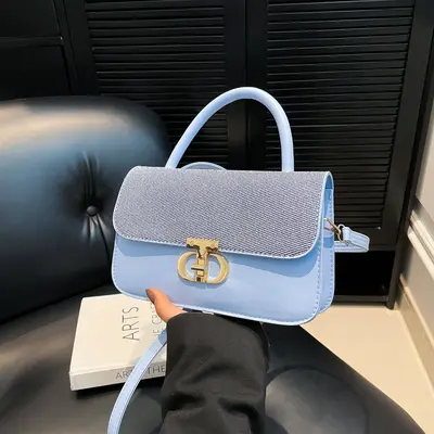 2025 Retro Women's Small Square Shoulder Crossbody Bag with Lock Buckle - 10