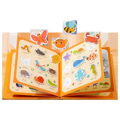Kinder-2-in-1-Wiederverwendbares Malbuch, Tiere und Verkehr
