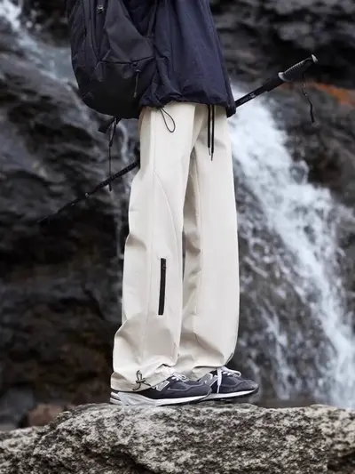 Erkek Su İtmez Softshell Outdoor Pantolon Sonbahar Bol Paça