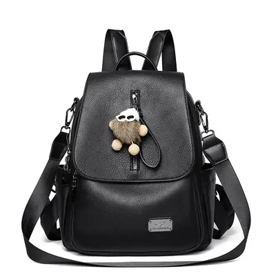 Women's Large-Capacity Soft Leather Travel Backpack - 6