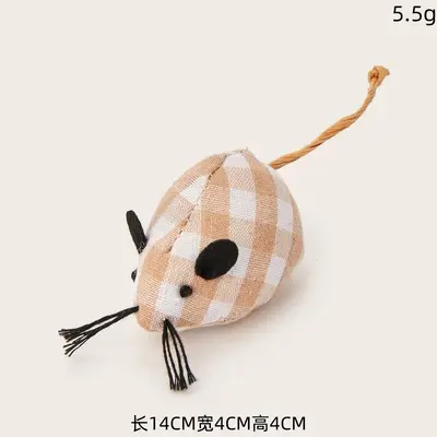 Simulated Plush Mouse Cat Toy, Scratch-Resistant, with Cat Teaser Wand - 9
