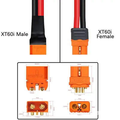 XT60if Verlängerungskabel männlich weiblich reines Kupfer 30A XT60