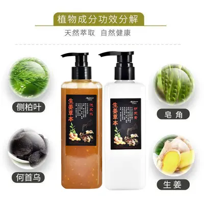 Huasenman Ginger Herbal Oil Control Shampoo and Conditioner Set - 3